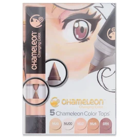 Chameleon Set of 5 What Colour Tops – Permanently Alcohol Based Mix Chambers