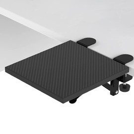 Siiboat Desk Arm Rest Table Extender Wrist Forearm Elbow Support Computer Desk Extension Collapsible for Square Tabletop - Carbon Fiber 9.45" x 7.87"
