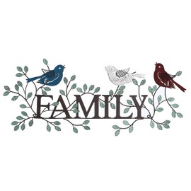 Oligsky 30.5" W Metal Family Signs For Home Decor Wall, Large Family Wall Decor