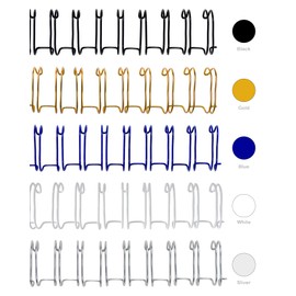 RAYSON 25 Sheets 3:1 Pitch 6.4mm 34 Loops A4 Multicolour Wire Binding Combs (Pack of 100)