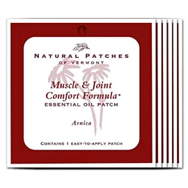 Natural Patches Of Vermont Arnica Muscle & Joint Comfort Essential Oil Body Patch, Single Patch Pouch (Pack of 6)