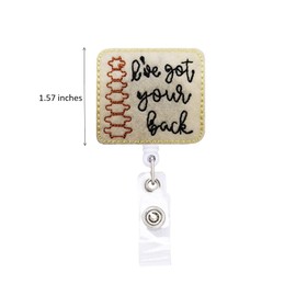 ReelFun I've Got Your Back Retractable Badge Reel ID Tag, PT Physical Therapist Spinal Spine Chiropractor