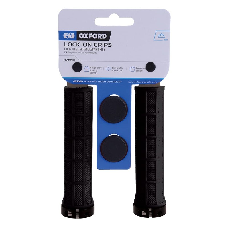 Oxford Pro Slim Lock On Handlebar Grips - Black