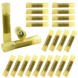 VANSIHO Heat Shrink Butt Connectors Set 24pcs 8 AWG Insulated Waterproof Crimp Terminal Splice for Cable,Boat,Home Electrical etc