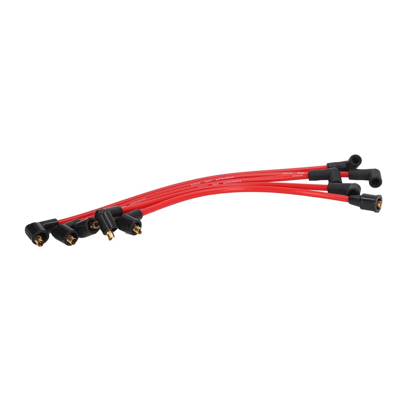 5Pcs 8mm Red Silicone HT Ignition Leads Spark Plug Wires