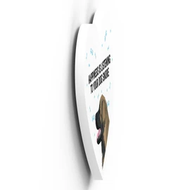 Global Designs Leonberger Happiness Is Your Dog Snoring Katie Pearson Artworks Heart Shaped Wooden Magnet