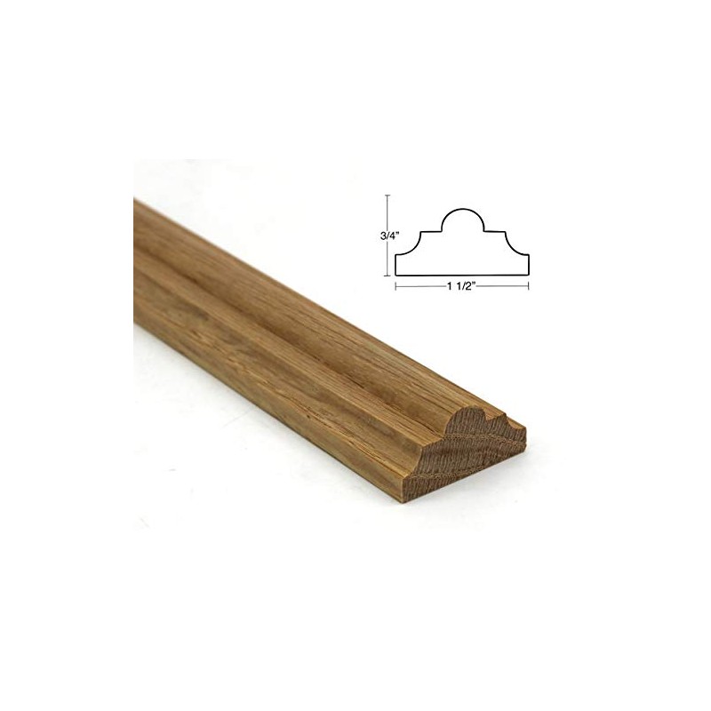 3/4" x 1 1/2" Red Oak Hardwood Panel Molding, Decorative