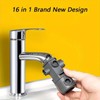 Multifunctional 16 in 1 faucet wrench set, designed for kitchen