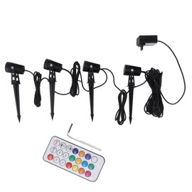 4 in 1 Garden Spotlight RGB Colorful Remote APP Control for Yard Garden Patio Lawn