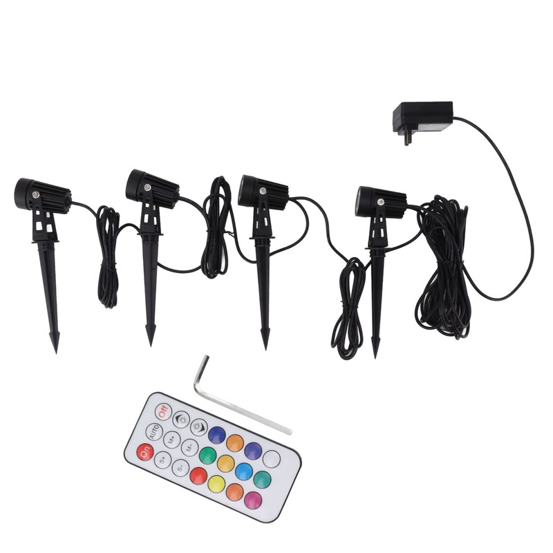 4 in 1 Garden Spotlight RGB Colorful Remote APP Control