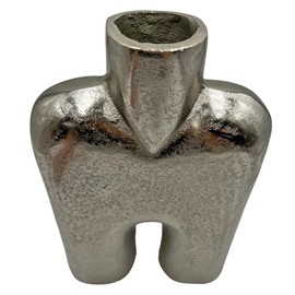 Bergamo Art 12" Tall Decorative Handmade Aluminum Abstract Modern Flower Vase