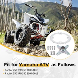 M MATI Rear Axle Sprocket & Mount Hub Collar Holder Kit for Yamaha Raptor 250 YFM250 2008-1013 Raptor 350 YFM350 2004-2013 5YT-25386-00-00 5TG-25438-10-00