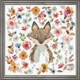 Design Works Crafts Watercolor Fox Counted Cross Stitch Kit