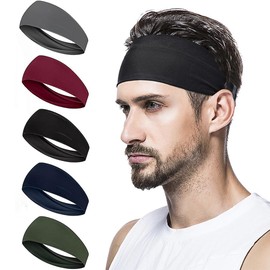 AUGUSTYUE Diademas Deportivas para La Cabeza, Elástica Banda para Hombre y Mujer Diademas de Cabello Deportivas Antideslizante, Secado Rápido, Absorbe El Sudor, Transpirable (Multicolor)