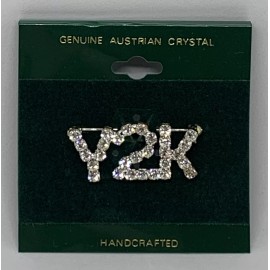 Austrian Crystal Vintage 1999 Y2K Pin Brooch With Genuine Austrian Crystal New Old Store Stock