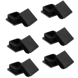 12 Pack Square End Caps 40x40 mm Plastic Hole Plugs Black Fence Post Pipe Cover Fitness Equipment Furniture Finishing Plug for Square Tubing Post