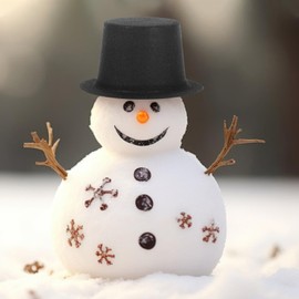 PASOLABE Mini Felt Hats, 60Pcs Christmas Black Top Hat Mini Top Hats for Crafts, Wine Bottle Toppers, Doll Caps for Xmas Party Decor, Snowman, Pets