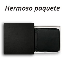 Lumbor37 Bolso Corto Con Cremallera Para Hombre, Cartera De Cuero, Monedero Multifuncional, Cartera Multitarjeta De Gran Capacidad, Cepillo Antirrobo RFID