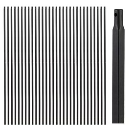 QYSUCCEX 1/2 inch Wrought Iron Balusters Square 1/2" x 44" Hollow Plain Bar Balusters for Staircase Interior Satin Black Metal Railing Iron Spindles for Indoor Stairs (30)