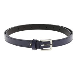 FASHIONGEN - Belt Genuine Italian leather for women, LINDA - Navy blue, 85 cm (34 in) / Waist size 28 to 34