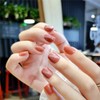 24 Pcs Nail Tips Short Coming of Age Cat Office