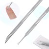 EnweiBingshi Professional Cuticle Pusher Tool - Stainless Steel Dual Head