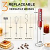 YUSWKO Red Rechargeable Milk Frother for Coffee with Stand, Handheld