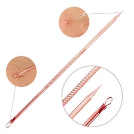 Blackhead Remover Pimple Comedone Extractor Tool Best Acne Removal Kit - Treatment for Blemish, Whitehead Popping, Zit Removing for Risk Free Nose Face Skin with Case(Rose, 4 Piece Set)