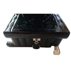 Large Wooden Magic Mysteries Puzzle Secret Beautiful Hand Carved Jewellery Box Special Hidden Drawer Space (Charcoal Black)