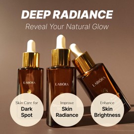 Labiora Glow Aurora Serum – Niacinamide Face Serum with Hyaluronic Acid & Lutein for Hydrated, Radiant, Dewy & Glassy-Looking Skin, Korean Skin Care for Daily Use, 1.01 fl oz / 30ml