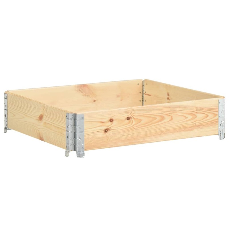 Benicabaly and Stackable Solid Pine Wood Pallet, 39.4" x 39.4",