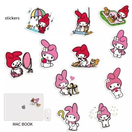 Sanrio 10pcs My Melody Stickers | Water Resistant | Sanrio Inspired | Decals Decoration