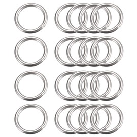 sourcing map Pack of 20 O Rings Stainless Steel 40 mm (1.57 Inches) Outer Diameter 3 mm Thick Multi-Purpose Metal Welded O-Rings Round Rings