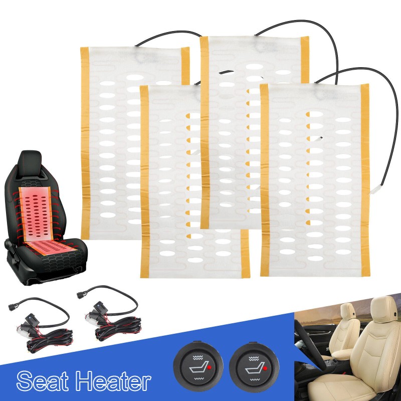 Seats Carbon Fiber Heated Seat Heater Pad Kit Car Cushion