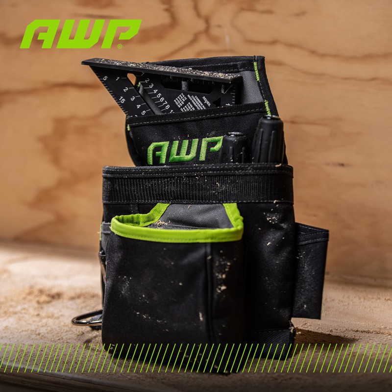 AWP TrapJaw Carpenter Tool Pouch | Tiered 9 Pocket Design