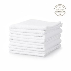 Toalla Facial 30x30cm 50gr Hotelera 100 Algodón Super Absorbente Suave Tacto Resistente Lavado Industriales Rotativos Airbnb Gym Spa Hoteles