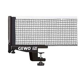 GEWO CS Professional Table Tennis Net - Professional Table Tennis Net for Table Tennis Table - Solid Metal Set with Height Adjustment Screw and Durable Net Structure, Black, 183 cm Long