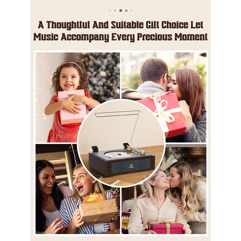 CD Player with Built-in Speakers Bluetooth Retro Portable CD Players