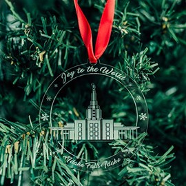 LDS Idaho Falls Temple Ornament - Acrylic