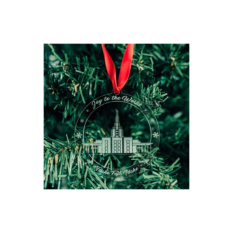 LDS Idaho Falls Temple Ornament - Acrylic