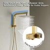 Brushed Gold Shower System with 10Inch Rain Shower Heads with