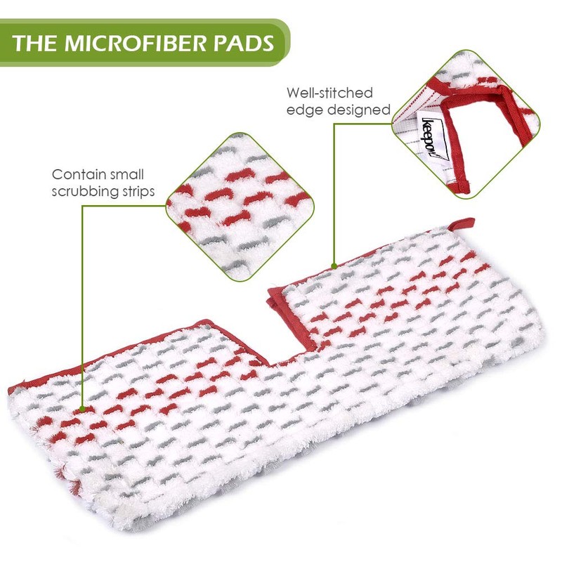 KEEPOW Paquete de 3 almohadillas de microfibra lavables de repuesto