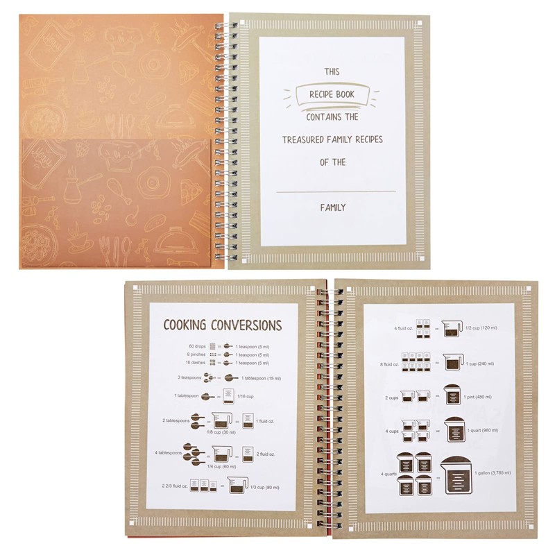 Pipilo Press Blank Family Cookbook Recipe Binder - 6.5 x
