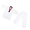 Taekwondo Uniform Striped Model Polyester Cotton with Belt Martial Arts