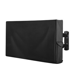 OutdoorLines Waterproof and Weatherproof Outdoor TV Cover with Bottom Cover for 40-43 Inch Flat Screen TV, Dustproof and UV Resistant TV Screen Protector, Cover Size 39.5"L x 25"W x 5.5"H, Black