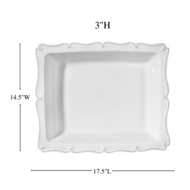 Juliska Berry & Thread Rectangular Baker (Whitewash, 17")