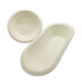 Bäckerei Spiegelhauer Gärkörbchen Set Rund 500g + Lang 1 kg I 750g Holzschliff Brotform Gärkorb zum Brotbacken