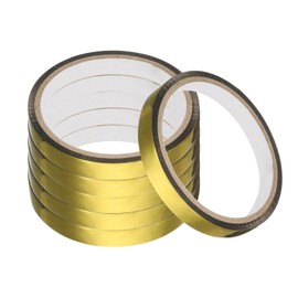 MECCANIXITY Cinta de Envoltura de Tallo Floral Cinta Floral para Arreglos de Ramos de Flores y Manualidades, Paquete de 6, Dorado