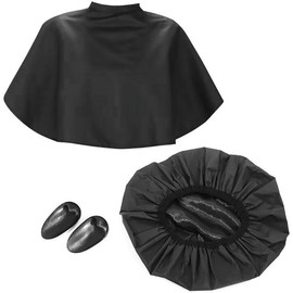 Audiophans Cape, Hair Dye Cape, Haircut, Ear Cap, Coloring, Hair Dye, Gray Hair Dye, Splash-proof, Dirt, Cover, Color, Self Hair Cape Easy to Use and Take off, Home, Women's, Men's, 28.7 x 31.5 inches