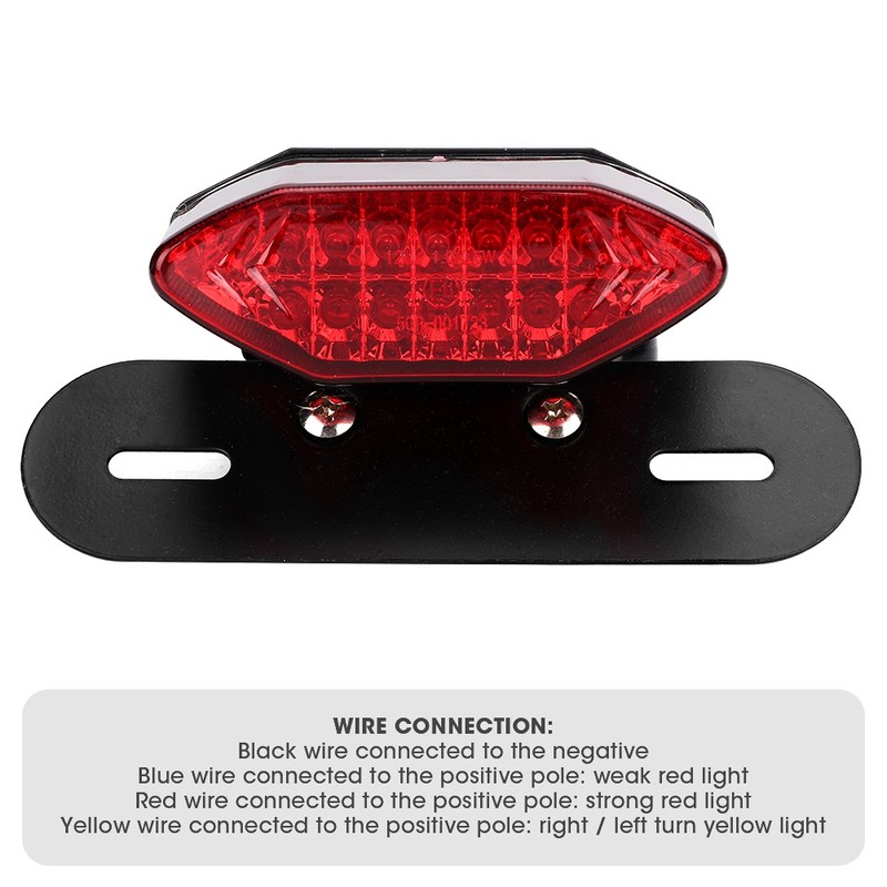 Universal Vintage Motorcycle LED Tail Light Turn Signal Lamp Taillight